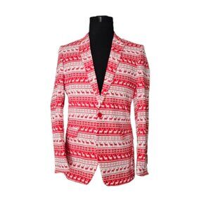 SUSLO COUTURE SLIM FIT MEN'S REINDEER SPORT BLAZER JACKET - SIZE XL-44